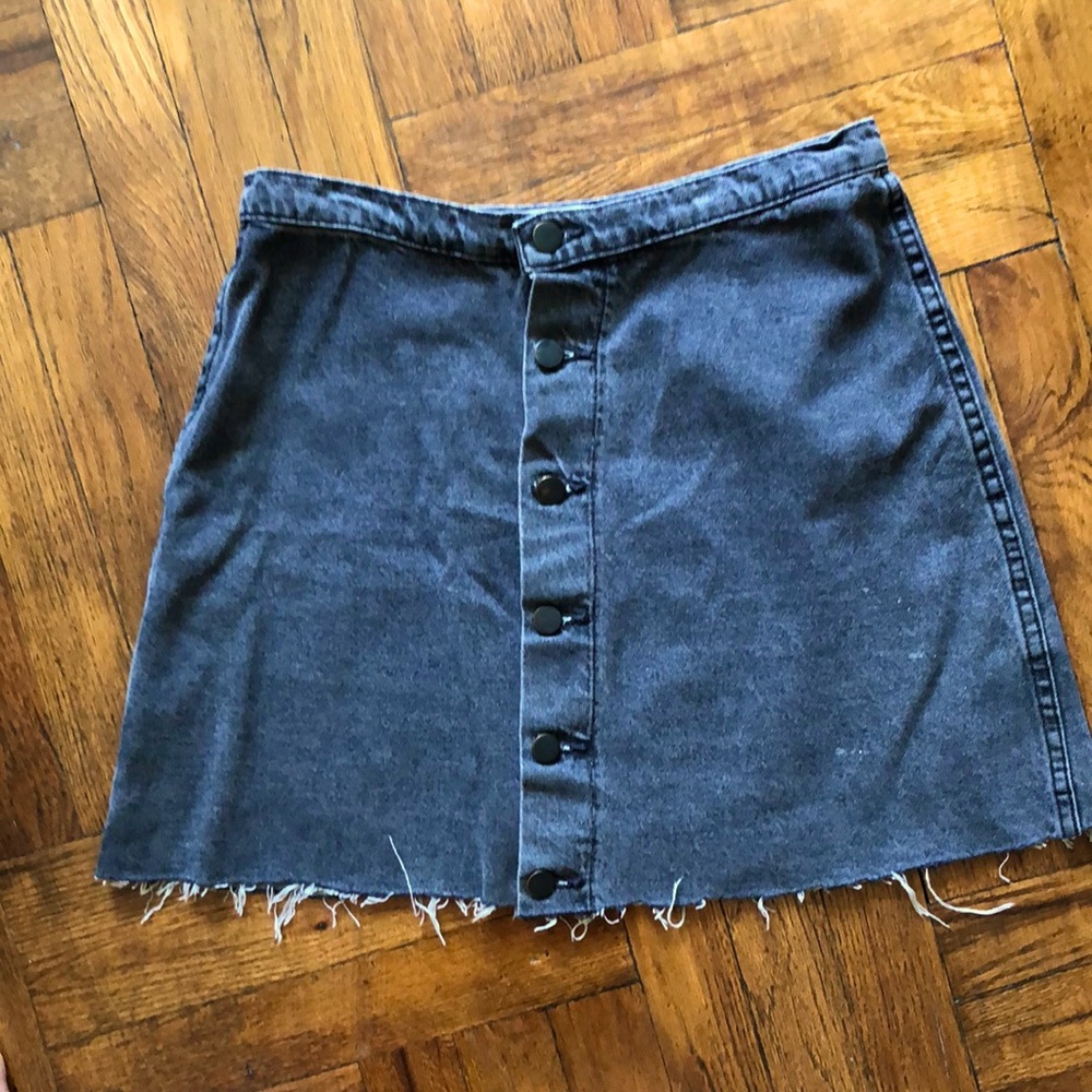 American Apparel Black Denim Skirt